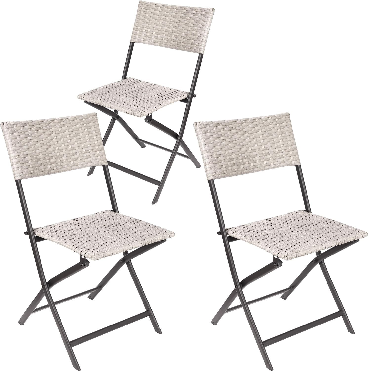 BRUBAKER Campingstuhl Lugano - Polyrattan Klappstuhl günstig online kaufen