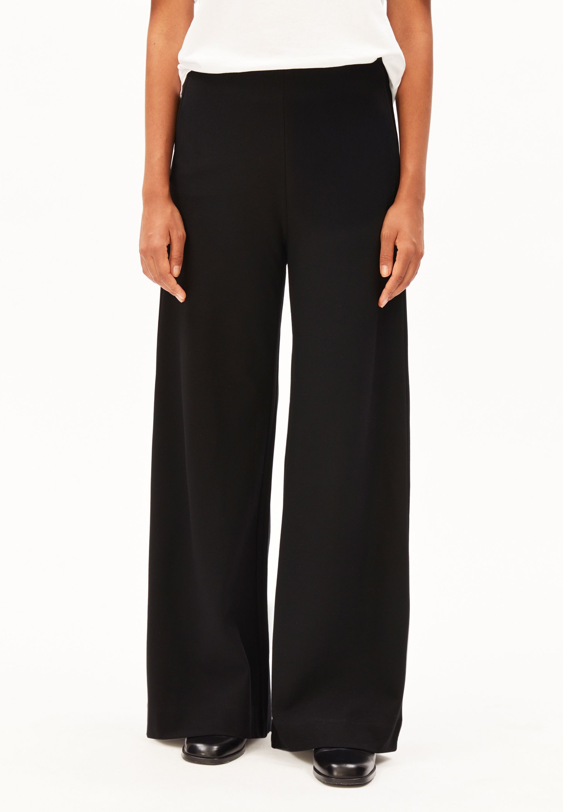 Armedangels Jerseyhose JERSEY WIDE (Mid waist, Regular Fit) LENZING™ ECOVERO™ Viskose Mix