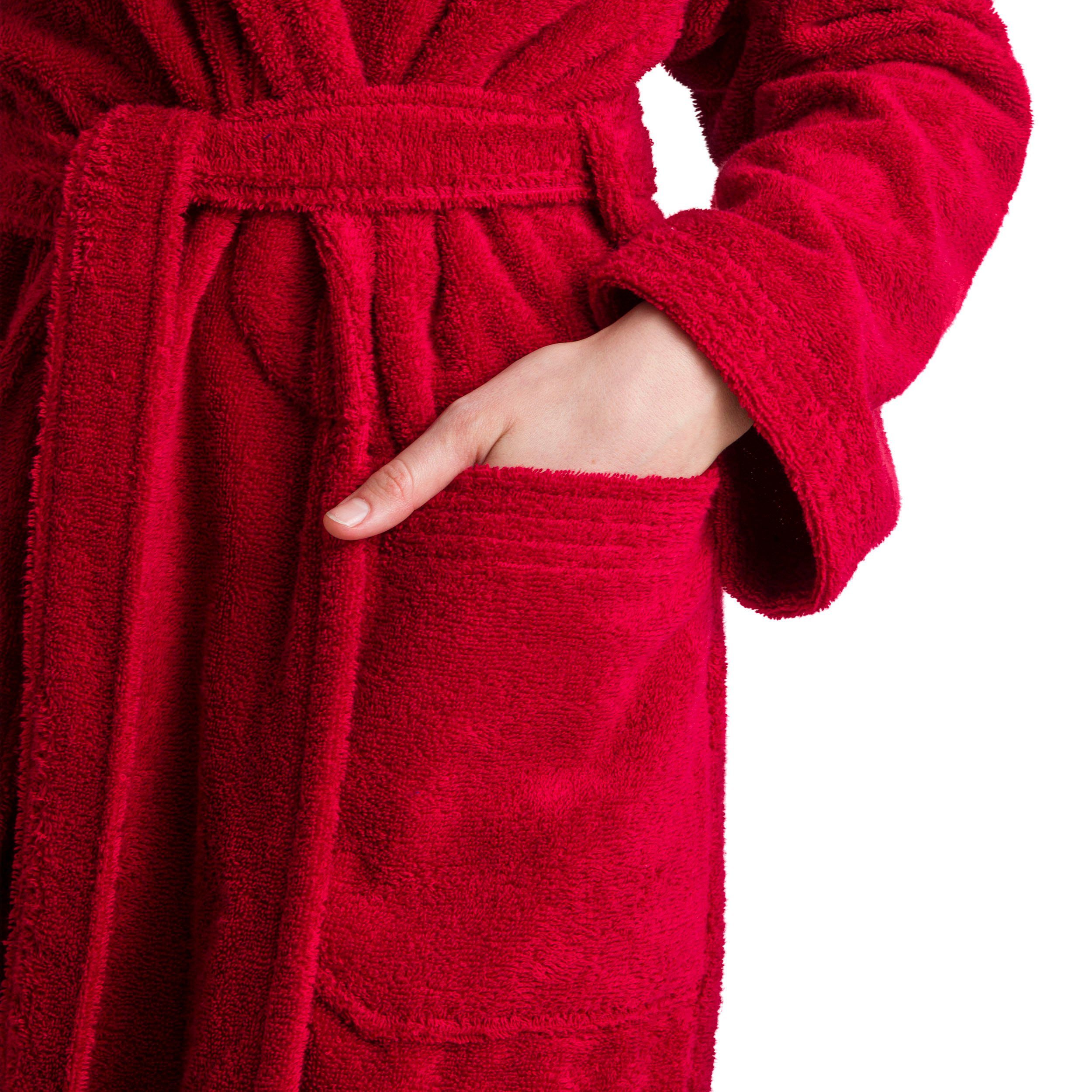 Möve Unisex-Bademantel Superwuschel Kapuze, ideal für Sauna & Spa, Hotelbademantel, Langform, Walkfrottier, Kapuze, Gürtel, in Uni