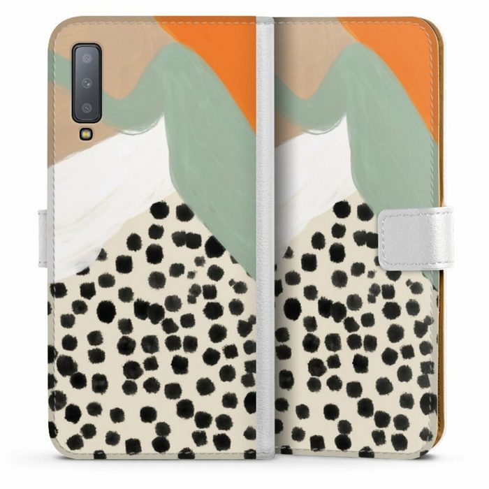 DeinDesign Handyhülle Boho Kunst Abstrakt Crazy Life Art 03 Boho Samsung Galaxy A7 (2018) Hülle Handy Flip Case Wallet Cover