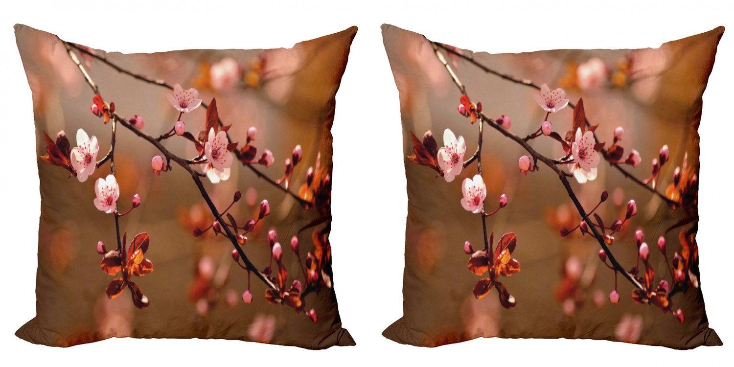 Kissenbezüge Modern Accent Doppelseitiger Digitaldruck, Abakuhaus (2 Stück), Natur Sakura Flourishing