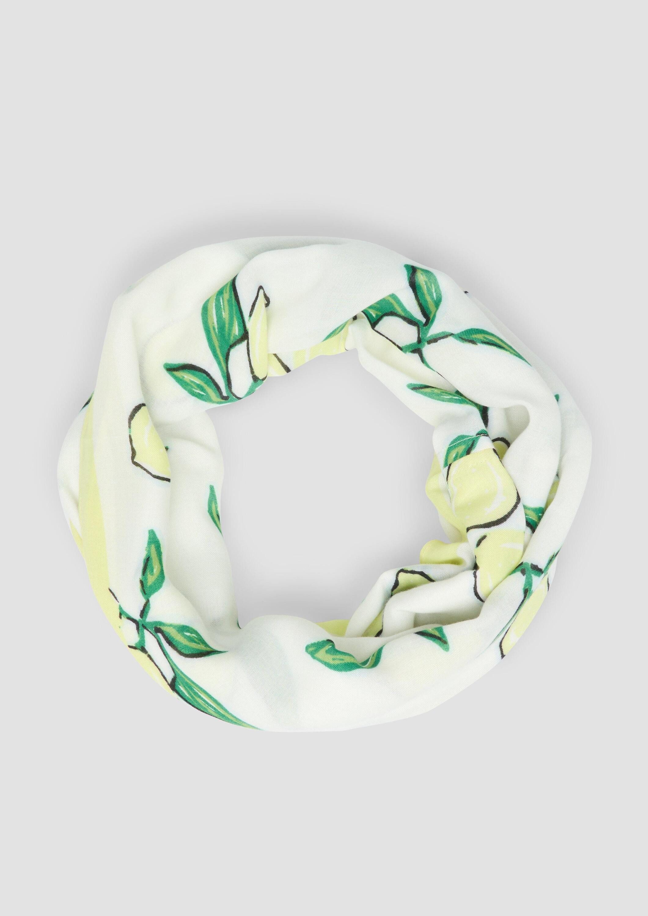 s.Oliver Loop Snood, Snood mit Allover-Muster aus Viskose günstig online kaufen