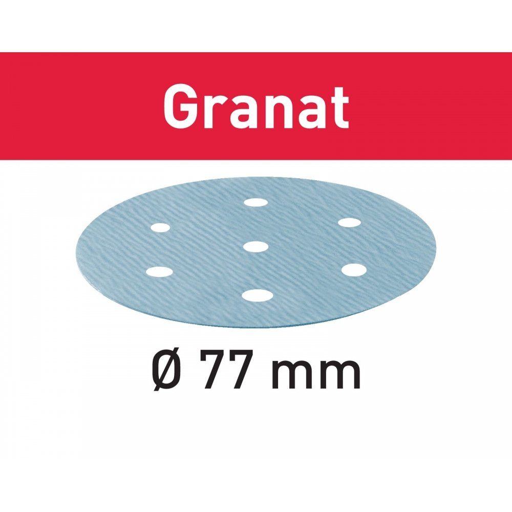FESTOOL Schleifscheibe Schleifscheibe STF D77/6 P240 GR/50 Granat (497409), 50 Stück
