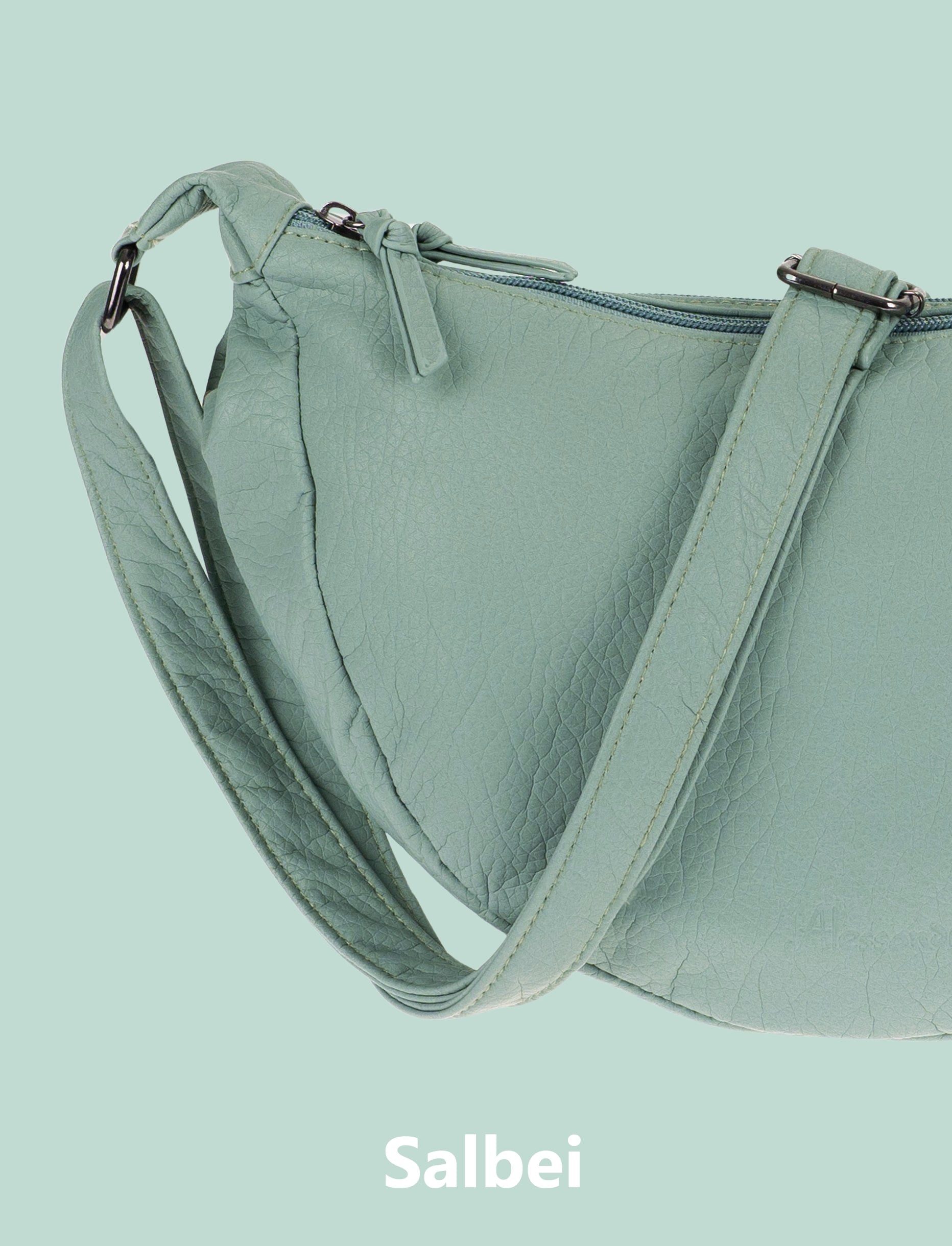 Alessandro Salvatore Handtasche Damen Schultertasche Halbmond Form Umhängetasche – Bild 2 von 5