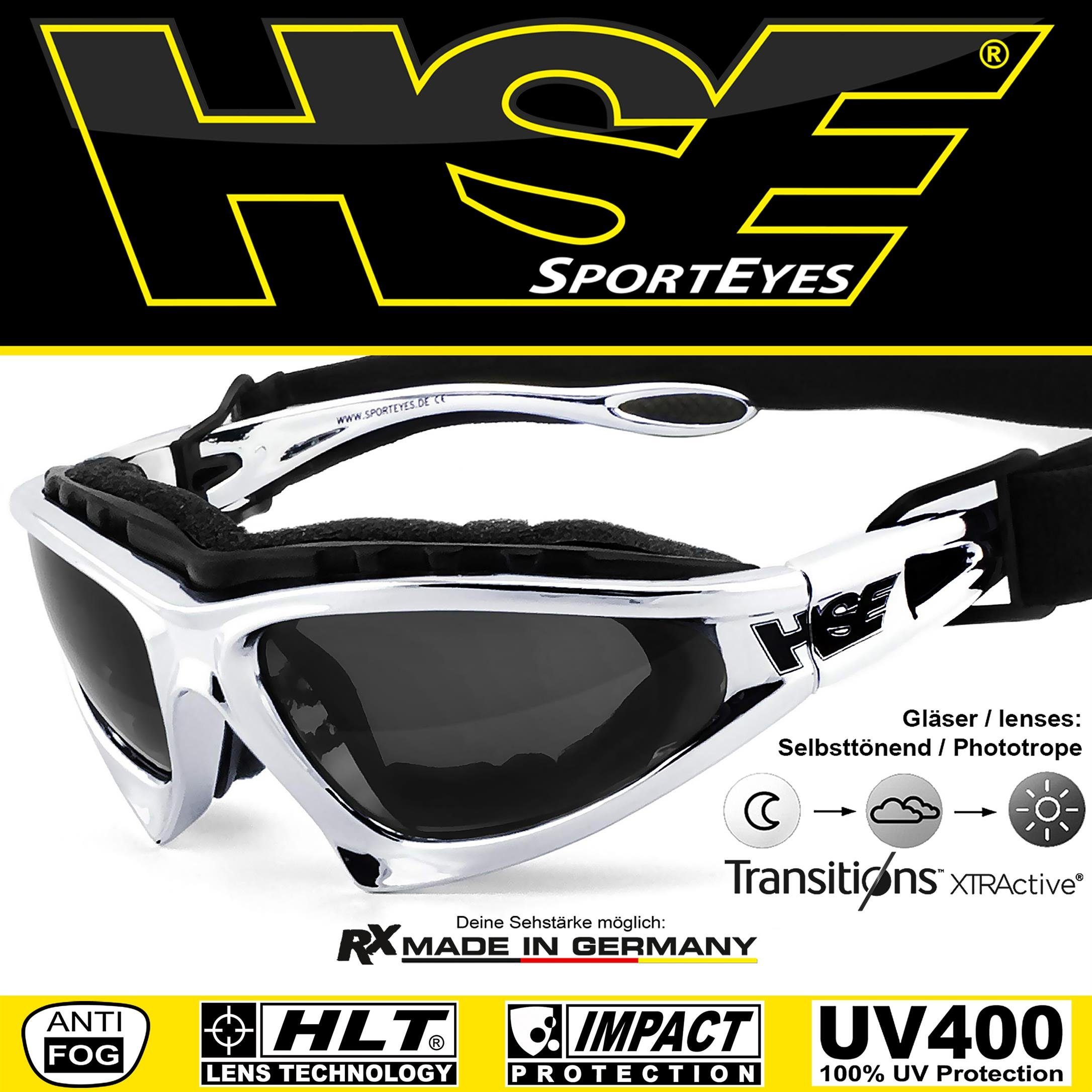 - Motorradbrille selbsttönende schnell Gläser HSE FALCON-X - SportEyes selbsttönend,