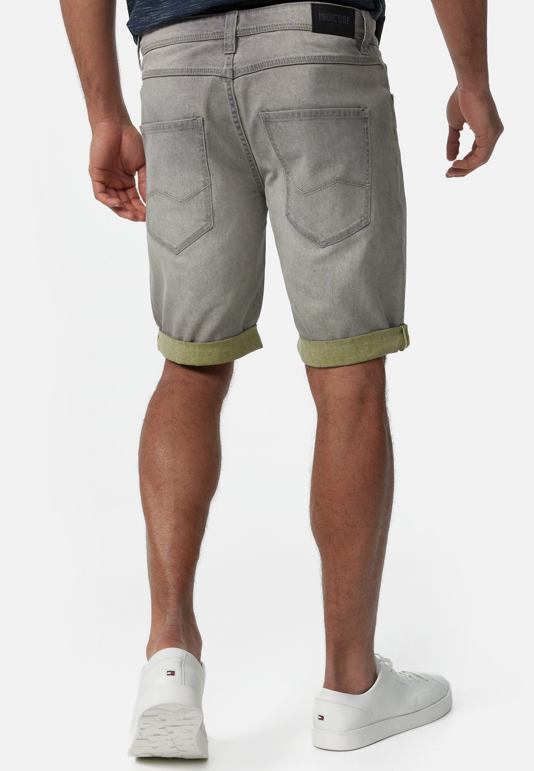 Indicode Jeansshorts Herren INZalento Jeans Shorts Herrenshorts aus elastischer Baumwoll-Qualität