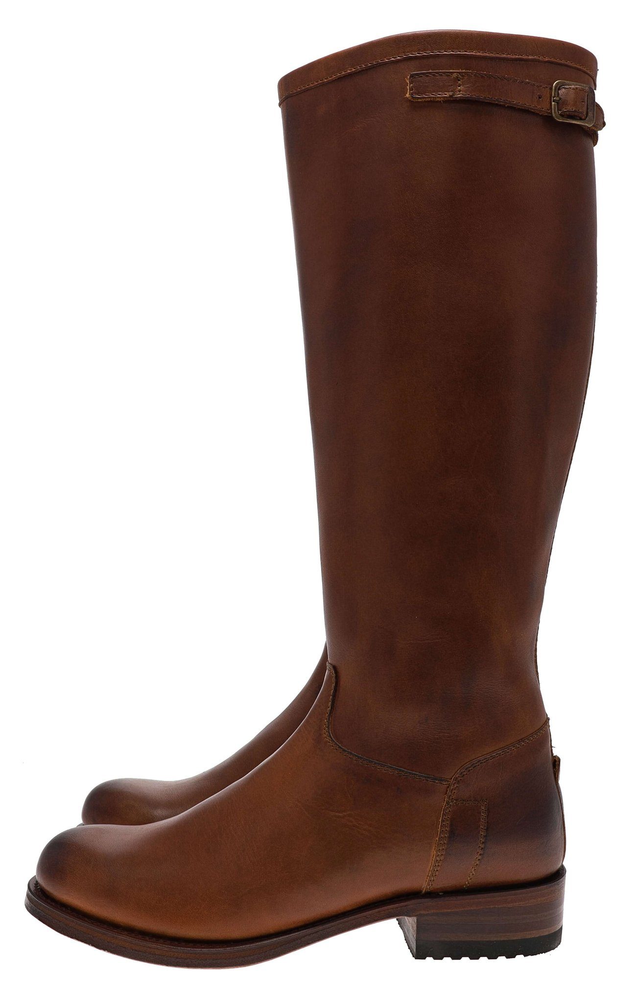 Sendra Boots CHIQUITA 11723 Braun Bikerboots Rahmengenähte Schaft Stiefel