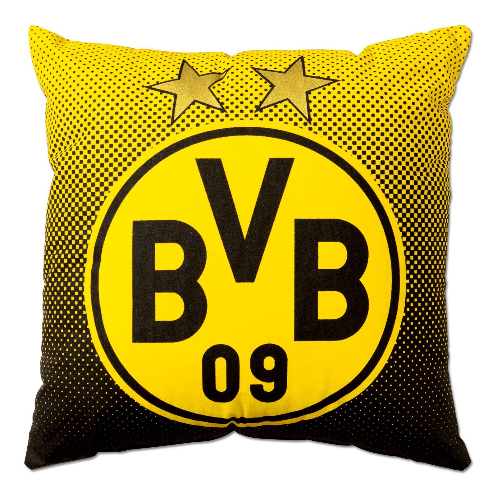 Baumwolle, Emblem BVB, 100% mit (40x40cm), Bezug: Kopfkissen Rückenschläfer BVB-Kissen