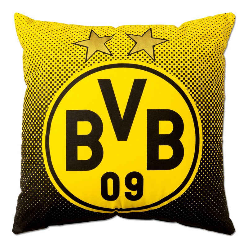 Kopfkissen »BVB-Kissen mit Emblem (40x40cm)«, BVB, Bezug: 100% Baumwolle, Rückenschläfer