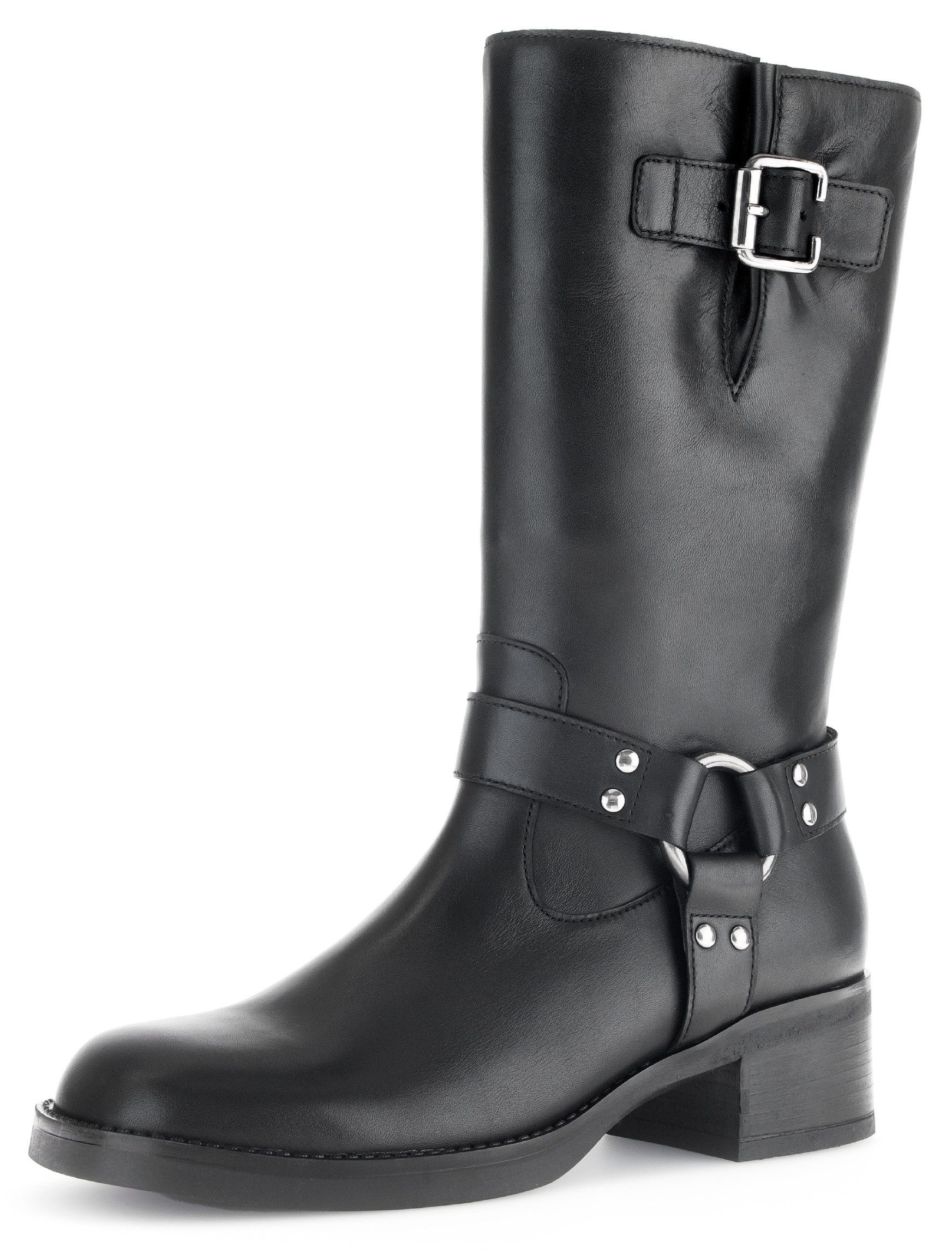 Gabor Stiefel, Blockabsatz, Bikerstiefel, Langschaftsiefel mit günstig online kaufen