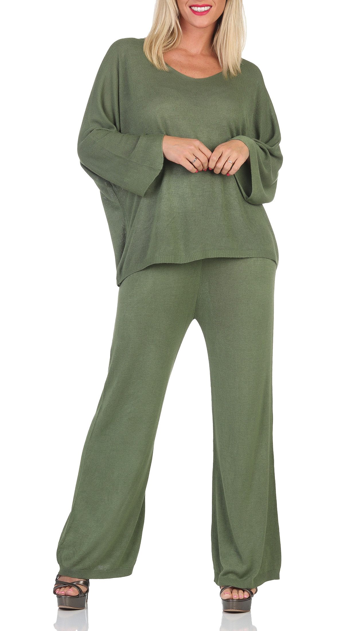 simarada Freizeitanzug Damen Zweiteiler 1924 36-40 Oliv