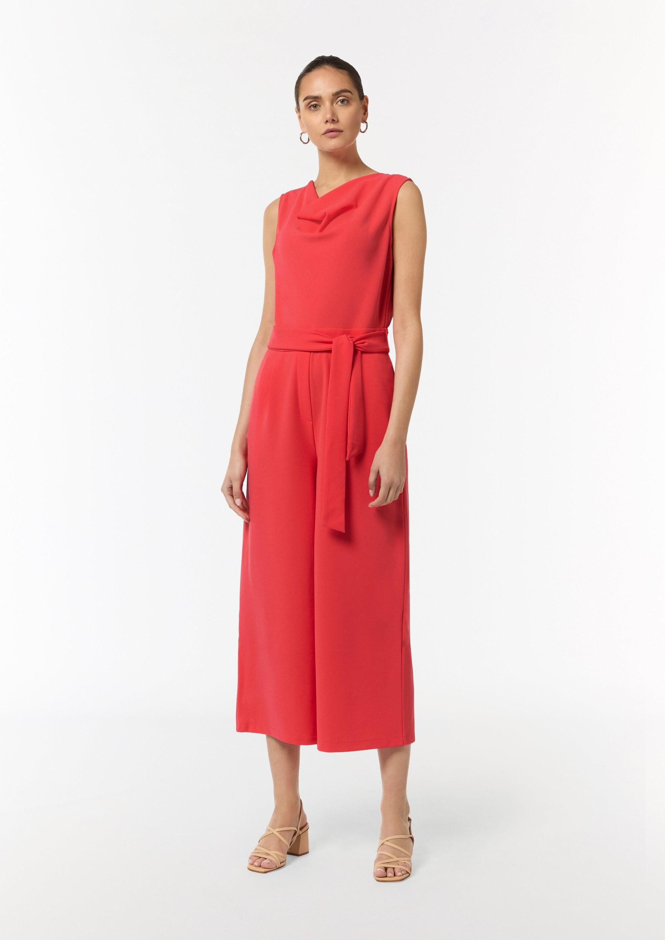 comma Jumpsuit Overall Overall mit Crêpestruktur