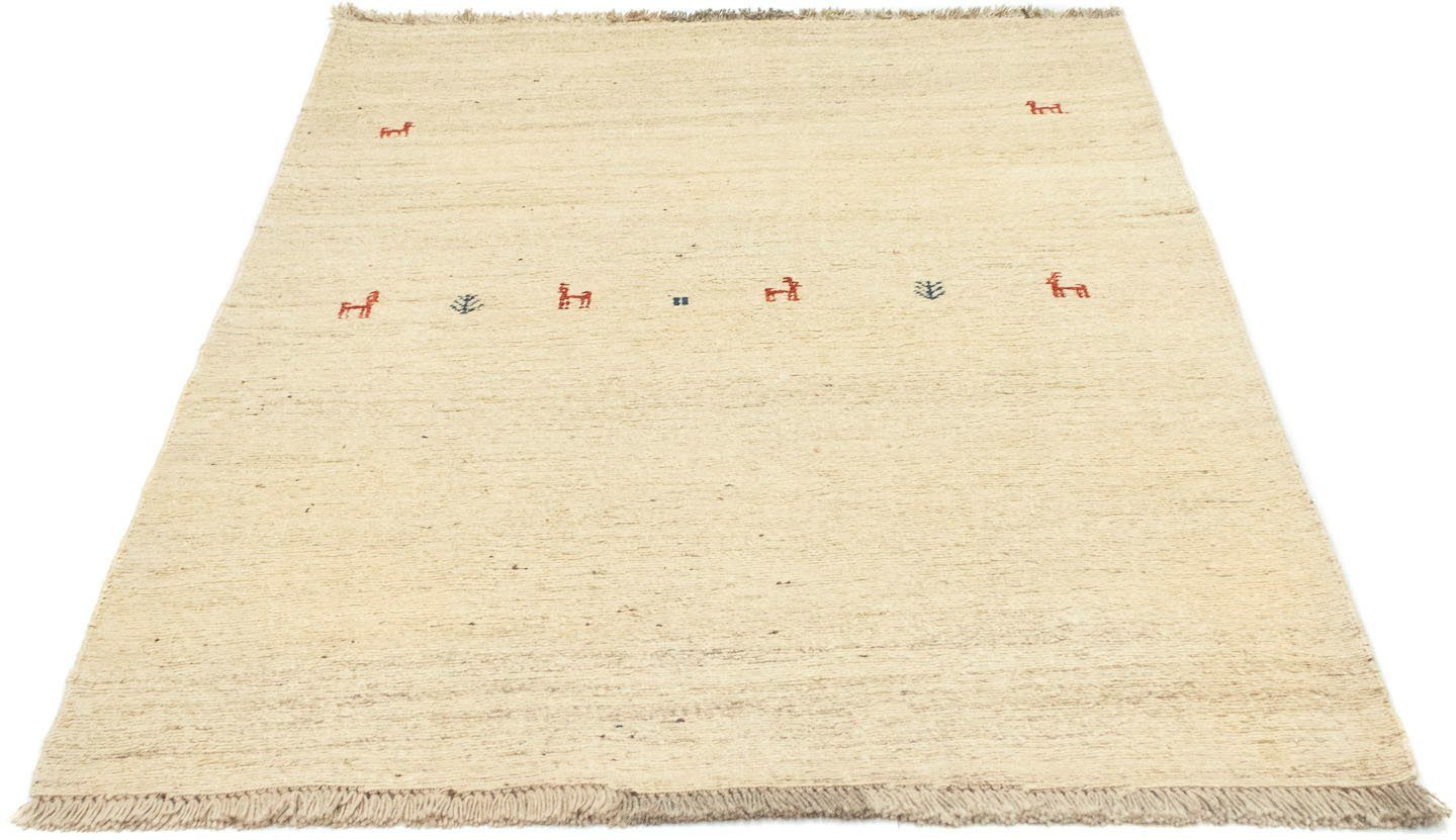 Wollteppich Gabbeh Teppich morgenland, Schmutzabweisend/Pflegeleicht 18 handgeknüpft handgeknüpft, rechteckig, mm, natur, Höhe