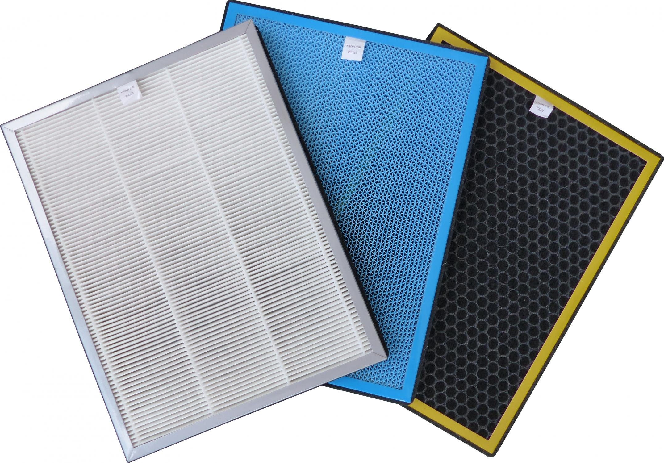 WDH Ersatzfilter Filterset von 3 Filter für WDH-AP1101, Zubehör für Luftreiniger WDH-AP1101, Zur Tabakraucheliminierung