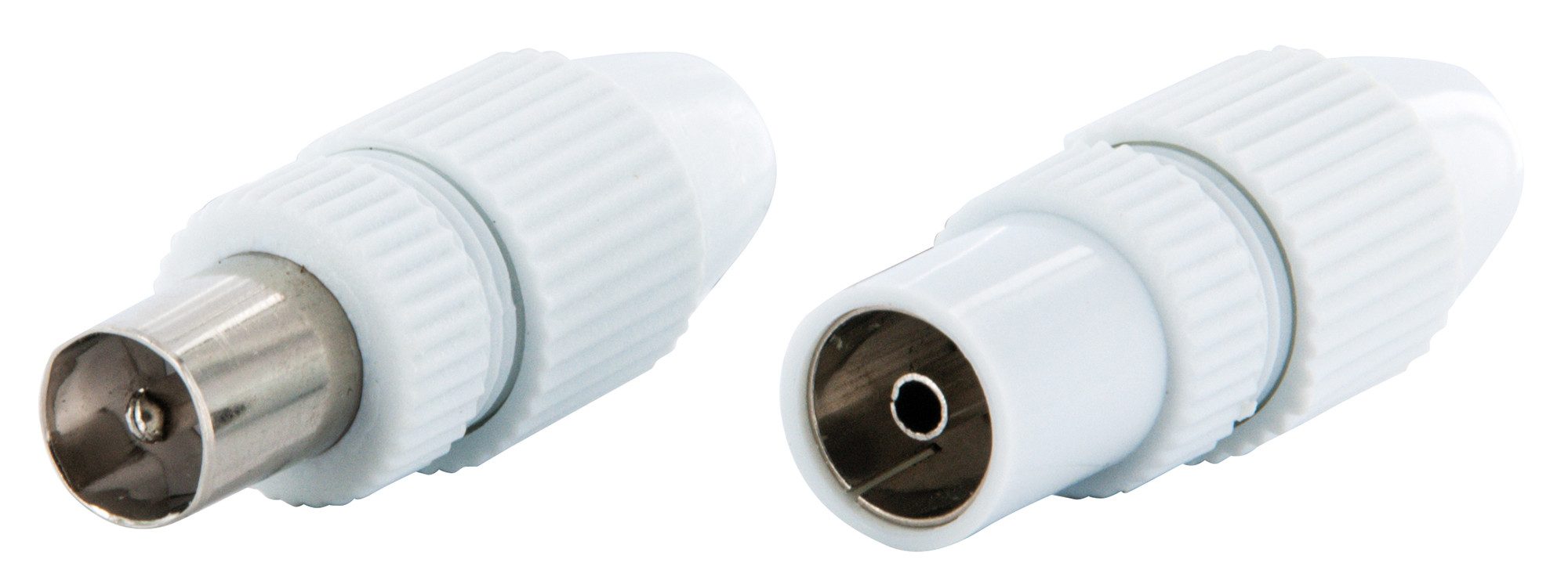 Schwaiger KST3032 532 TV-Adapter IEC Stecker zu IEC Buchse, Quick-Stecksystem