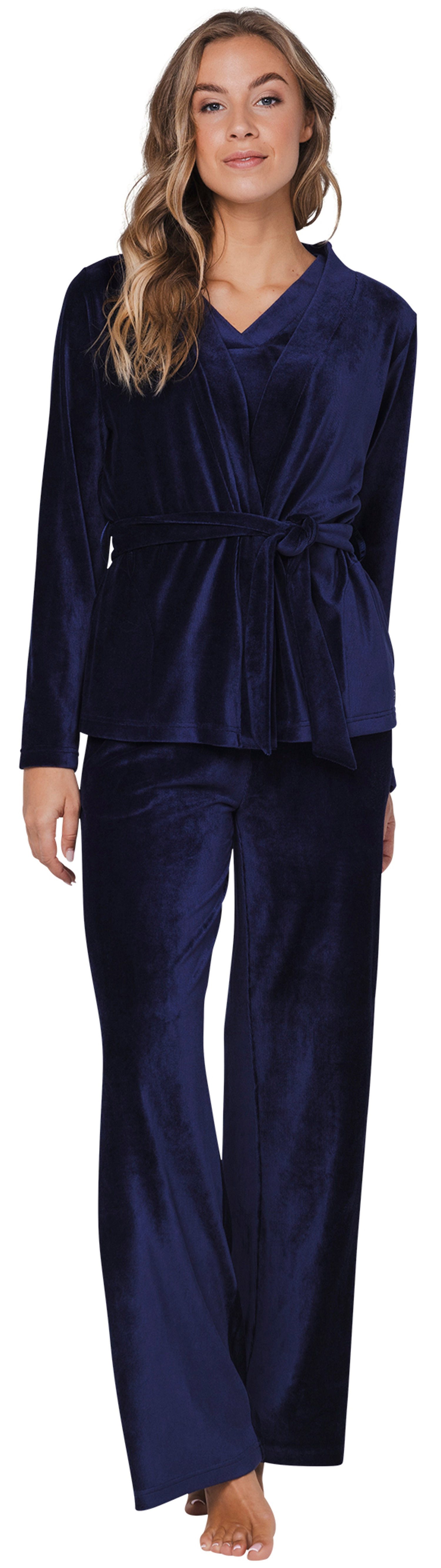 Hausanzug Damen Homewearanzug 3 teilig