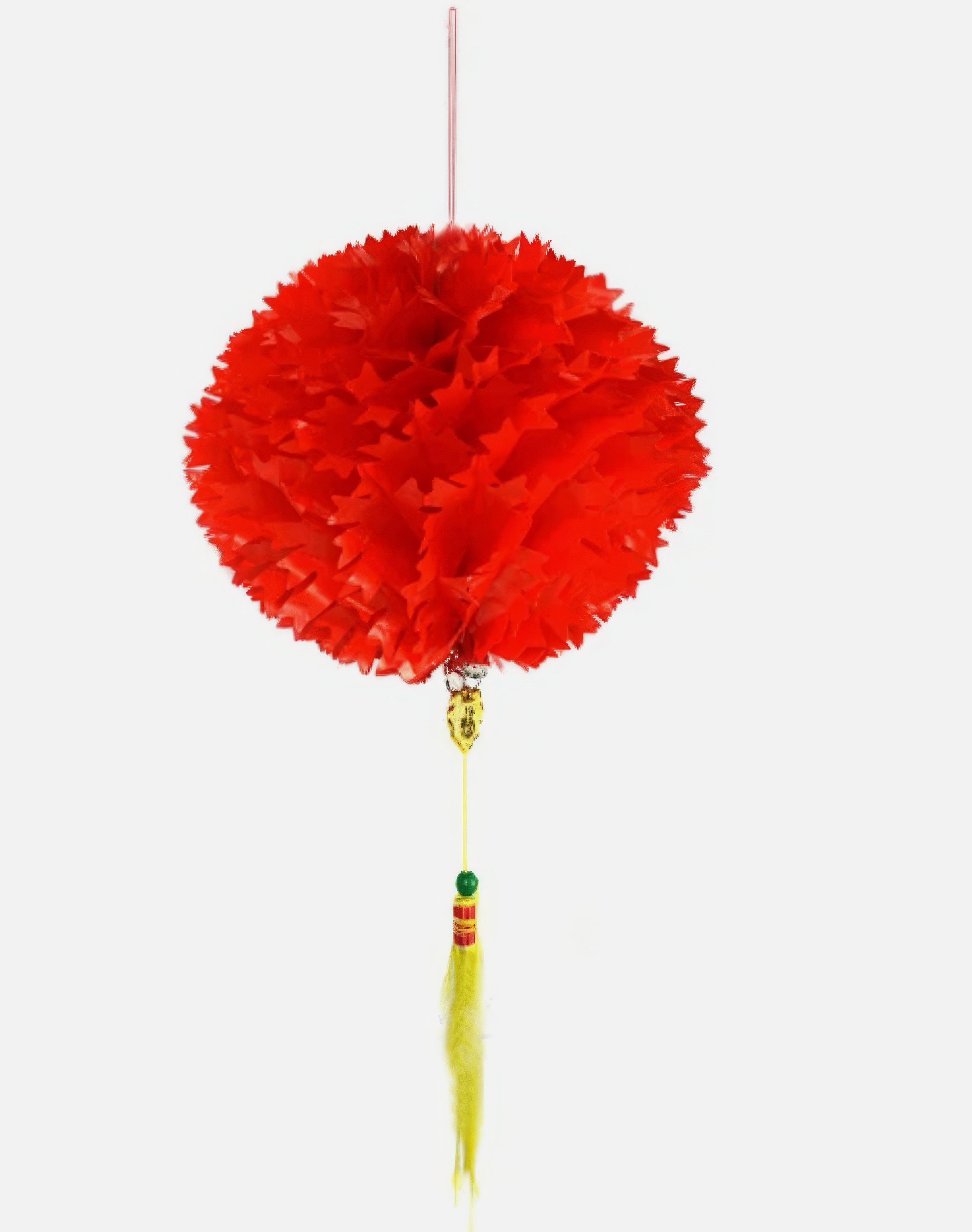 Yudu Hängedekoration 4 x Deko - Lampion aus Kunststoff mit Kordel "Glücksbringer" rot