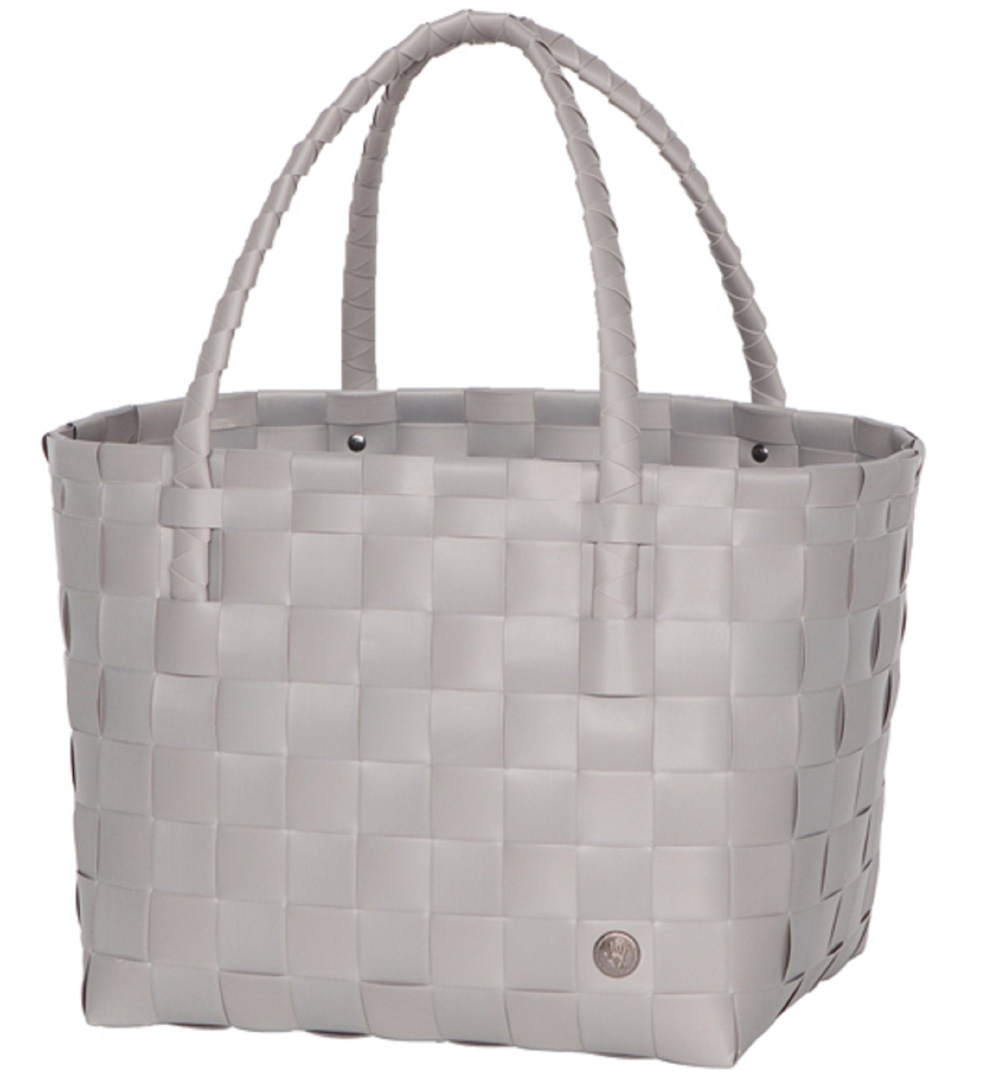 Handed By Einkaufsshopper HANDED BY Shopper Paris BRUSHED GREY Tasche Korb geflochten Schulter