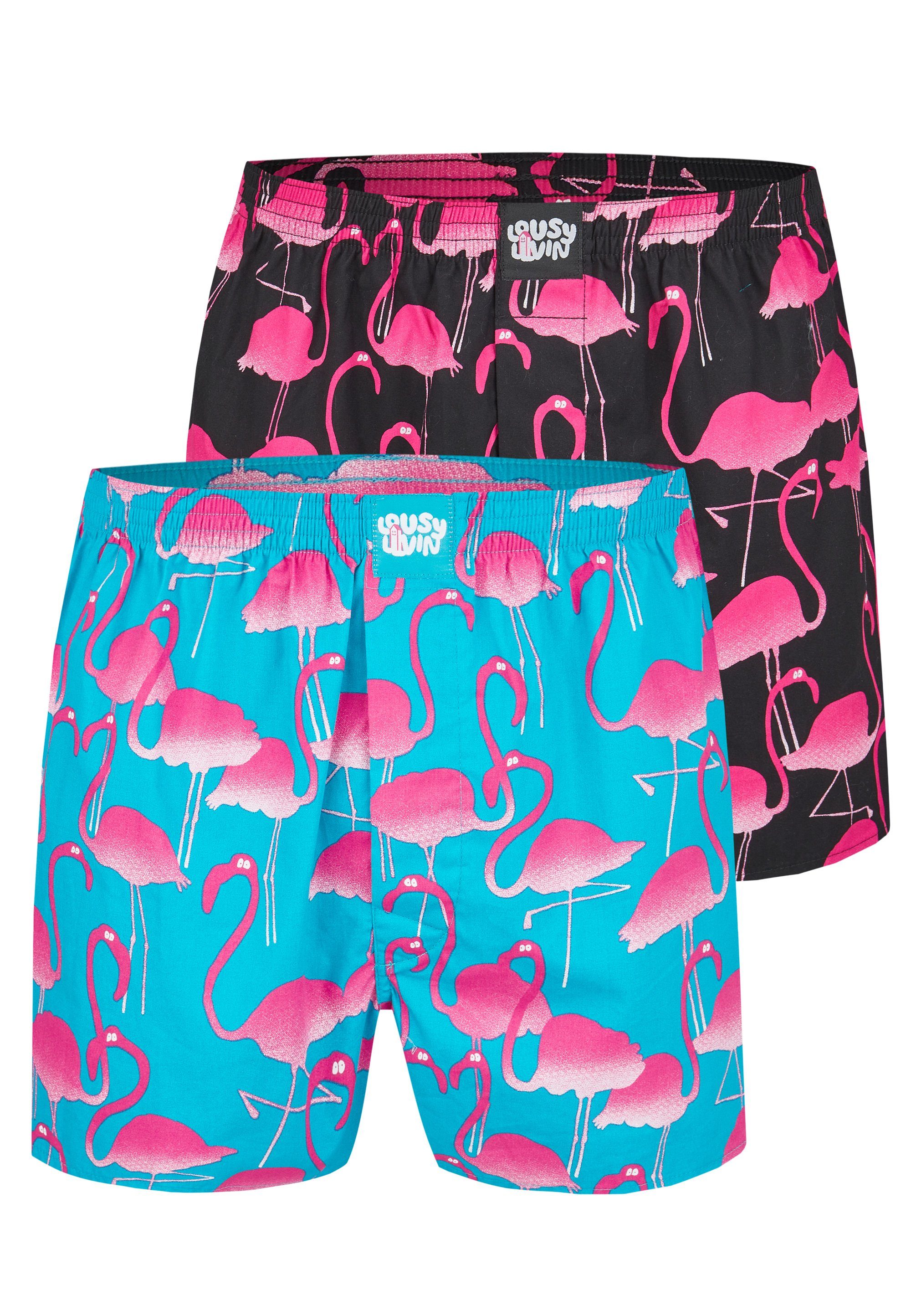 Lousy Livin Boxershorts Flamingo mit trendigem günstig online kaufen