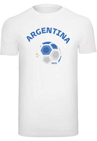 Merchcode T-Shirt Merchcode Herren Argentina Football Dress T-Shirt Round Neck (1-tlg)