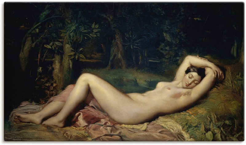 Artland Leinwandbild Schlafende Nymphe., Frau (1 St), auf Keilrahmen gespannt