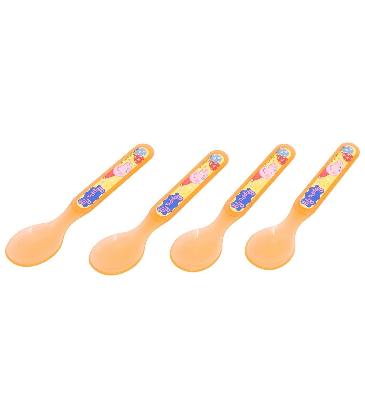 Peppa Pig Kinderlöffel Set 4 teilig geeignet für Mikrowelle und Spülmaschine ab 4 Jahre