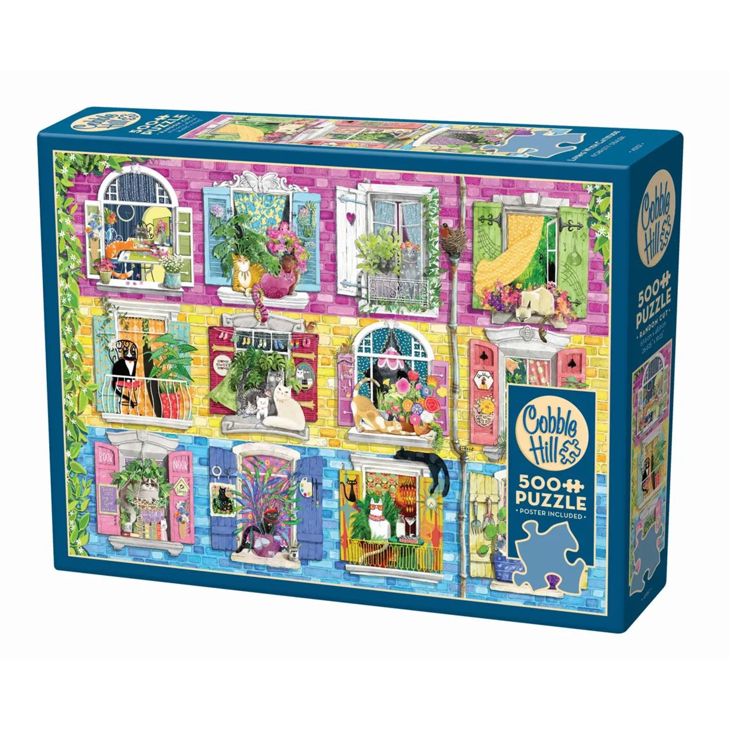BrainBox Puzzle Leben mit Katzen 500 Teile, 500 Puzzleteile
