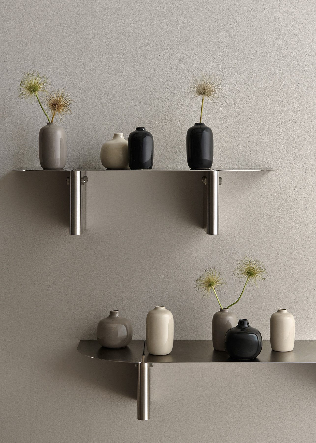 blomus Dekovase 3er Set -CEOLA- Blumenvase, Keramikvase: modernes Design (Set, 3 St., 3x Vase), widerstandsfähiges Keramik, Unikat, natürliches Design