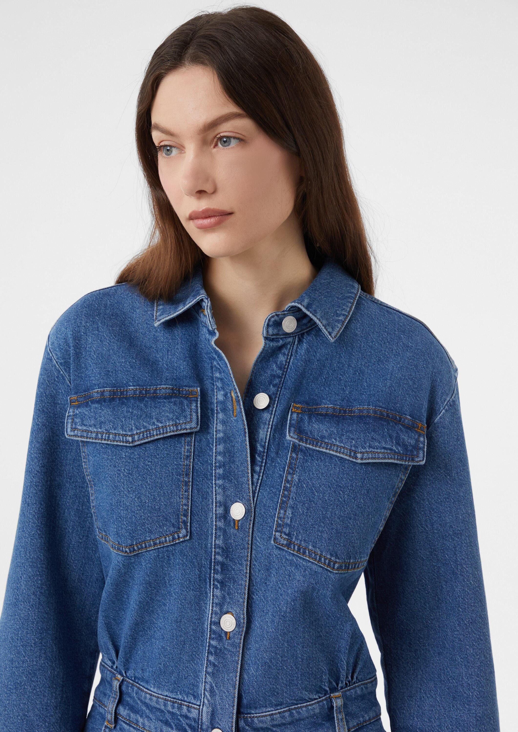 comma Midikleid Kleid Midikleid aus heavy Denim