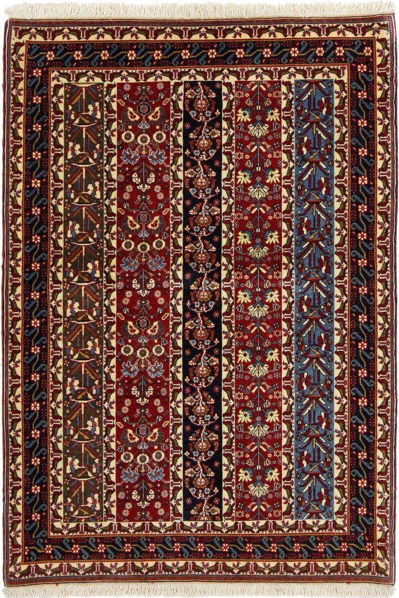 Orientteppich Ghashghai 101x144 Handgeknüpfter Orientteppich / Perserteppich, Nain Trading, rechteckig, Höhe: 12 mm