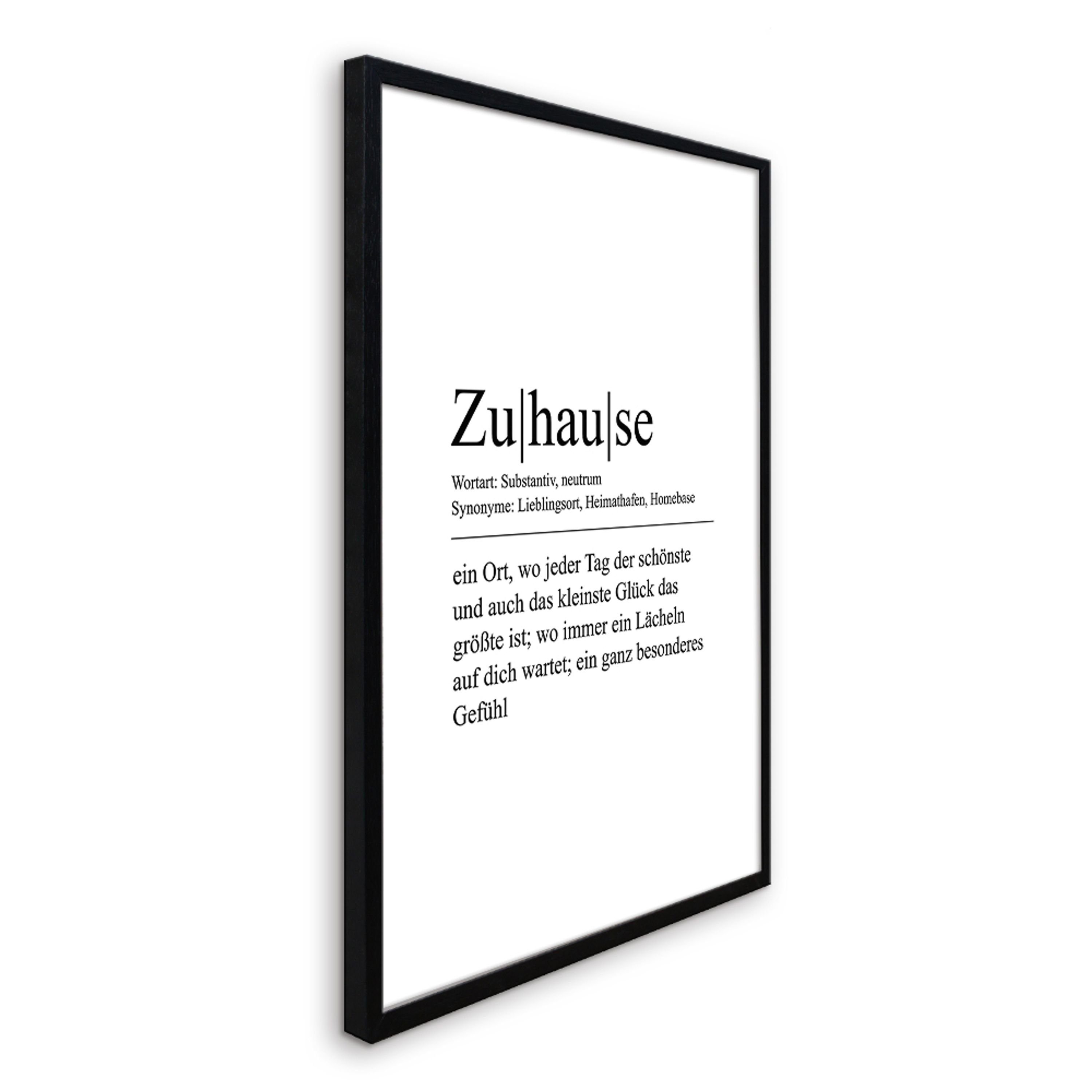 51x71cm Wort / artissimo mit Bild gerahmt Poster Spruch-Bild und Zuhause Rahmen Sprüche Spruch Zitate: Holz-Rahmen, mit Definition inkl.