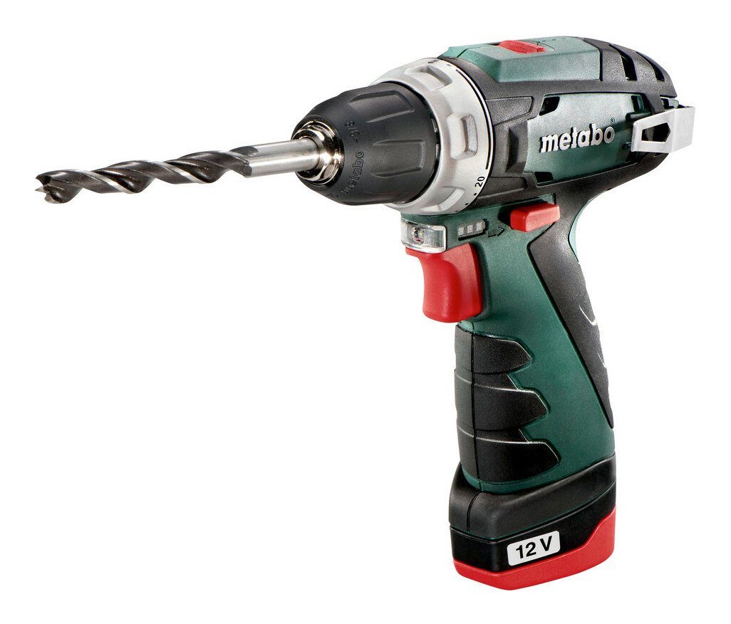 metabo Akku-Bohrschrauber PowerMaxx BS Basic, 12 V, 2 x 2 Ah Li-Ion im Kunststoffkoffer
