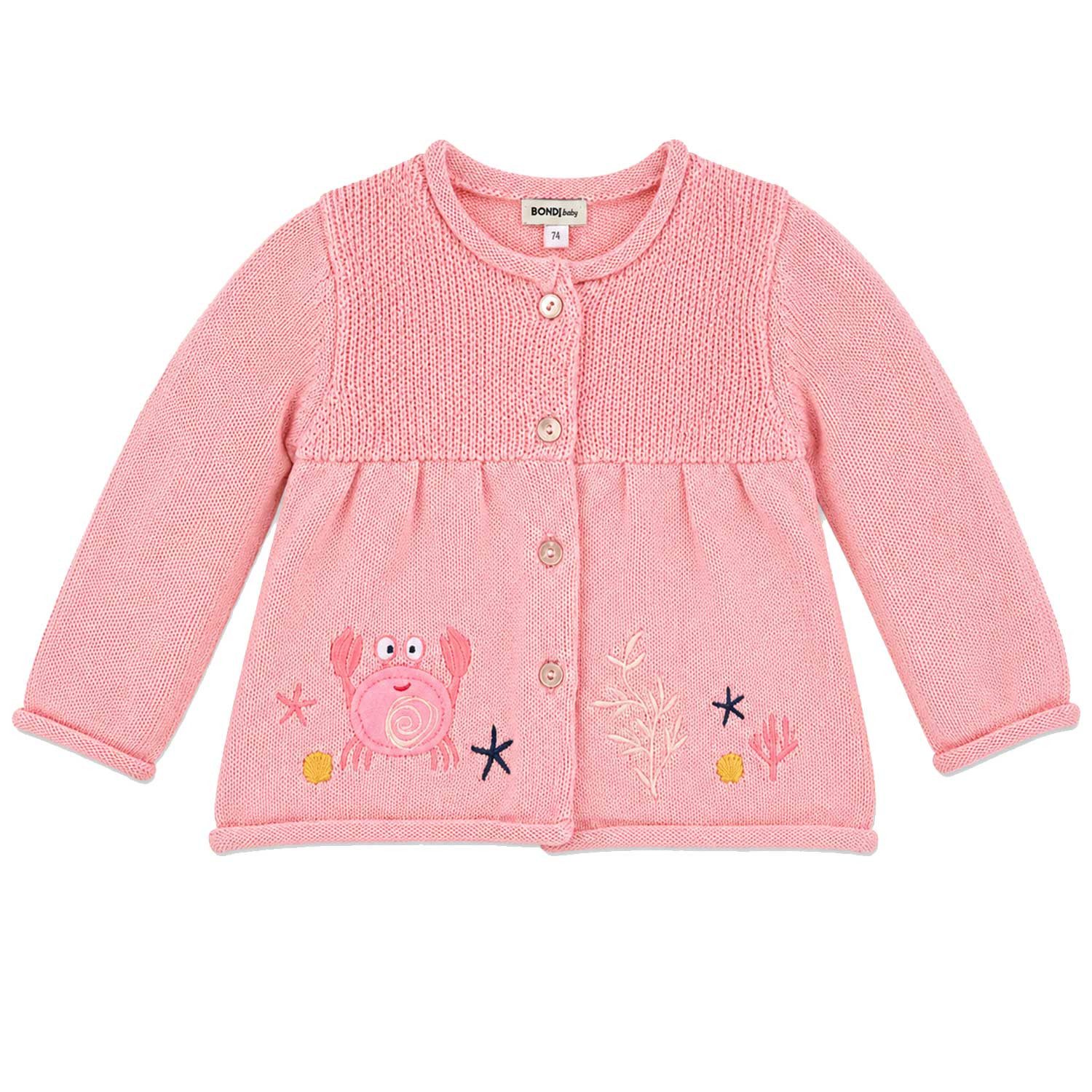 Strickjacke Baby Mädchen 'Marine Life' 86693, Candy Rosa