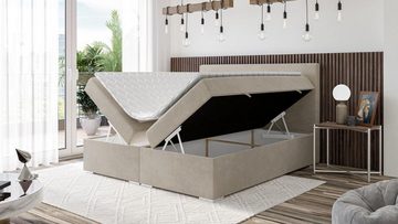 JVmoebel Boxspringbett Schlafzimmer Bett Polster Modern Design Luxus Doppelbett Boxspringbett, Made in Europa