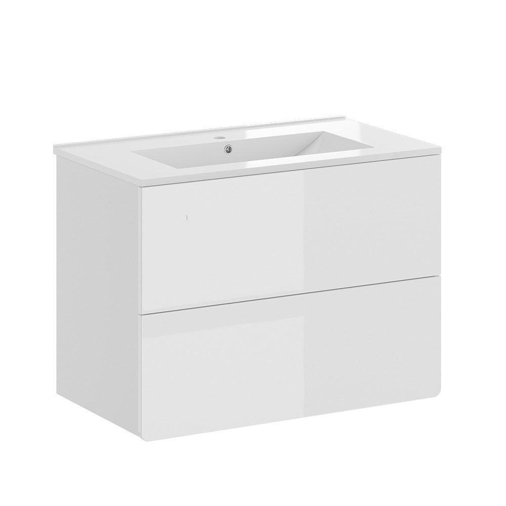 Vicco Badmöbel-Set Izan, Weiß Hochglanz, 2 Teile, (2-St., 2er Set) günstig online kaufen