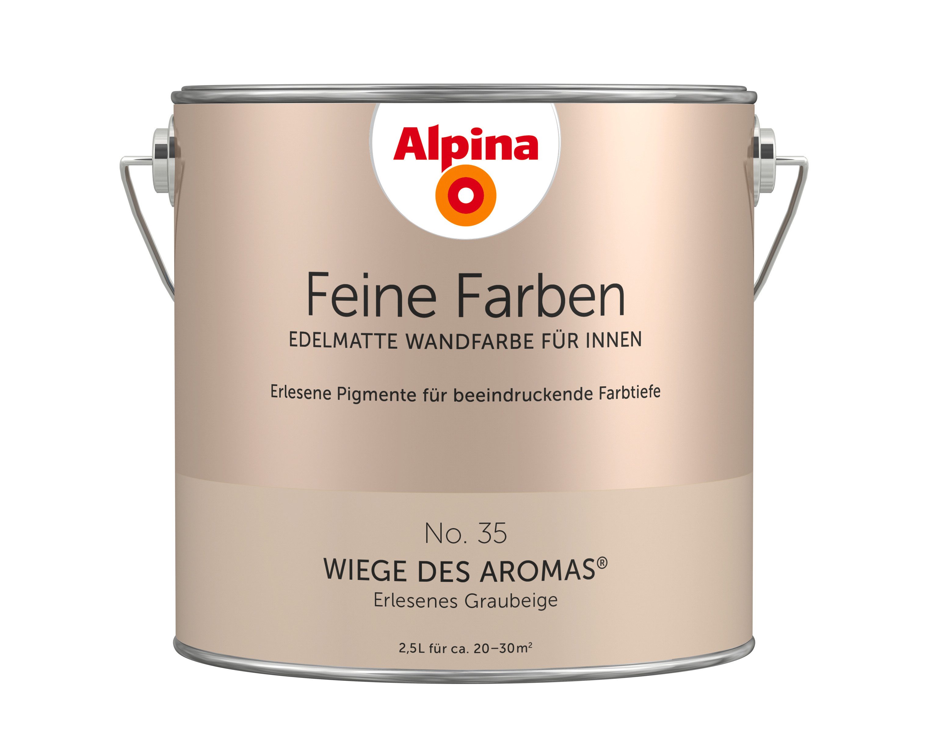 Alpina Wandfarbe Alpina Feine Farben 2,5 Ltr. No. 35 Wiege des Aromas Erlesenes Graubei