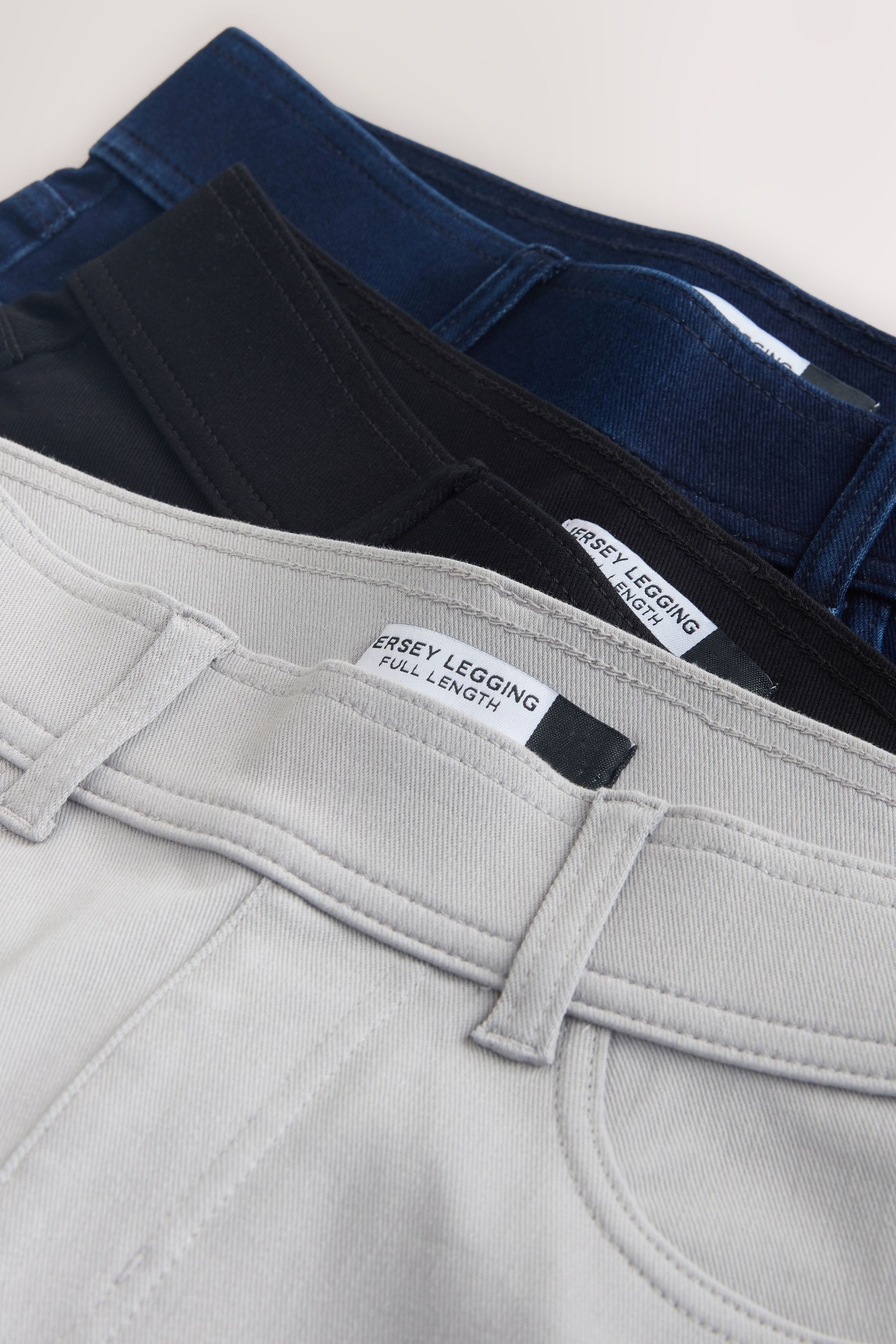Next Jeansleggings Lange Denim-Leggings, 3er-Pack, Kurzgröße (3-tlg)