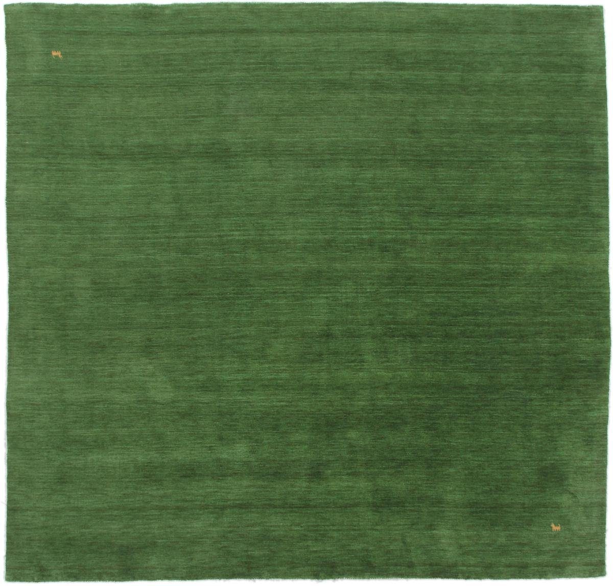 Orientteppich Loom Gabbeh Green 196x199 Moderner Orientteppich Quadratisch, Nain Trading, rechteckig, Höhe: 12 mm