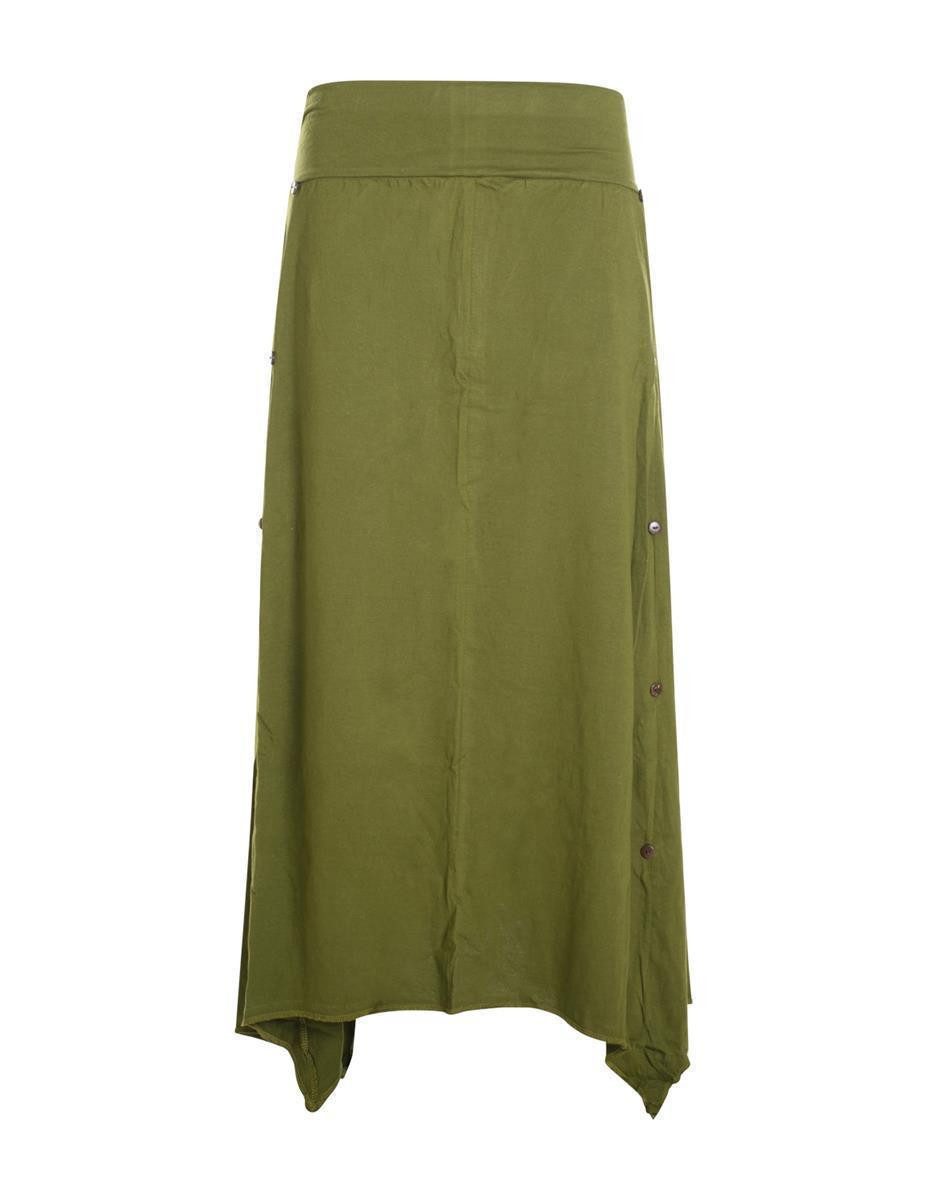 Vishes A-Linien-Rock Damen A-Linie Rock Baumwolle Vintage, Retro breiter Bund mit Kordel-Zu Alternative Bekleidung, Ethno, Hippie, Retro Style