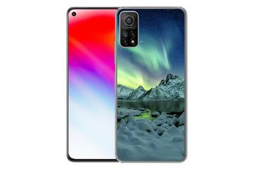 MuchoWow Handyhülle Meer - Eis - Nordlicht - Winter - Natur, Phone Case, Handyhülle Xiaomi Mi 10T, Silikon, Schutzhülle