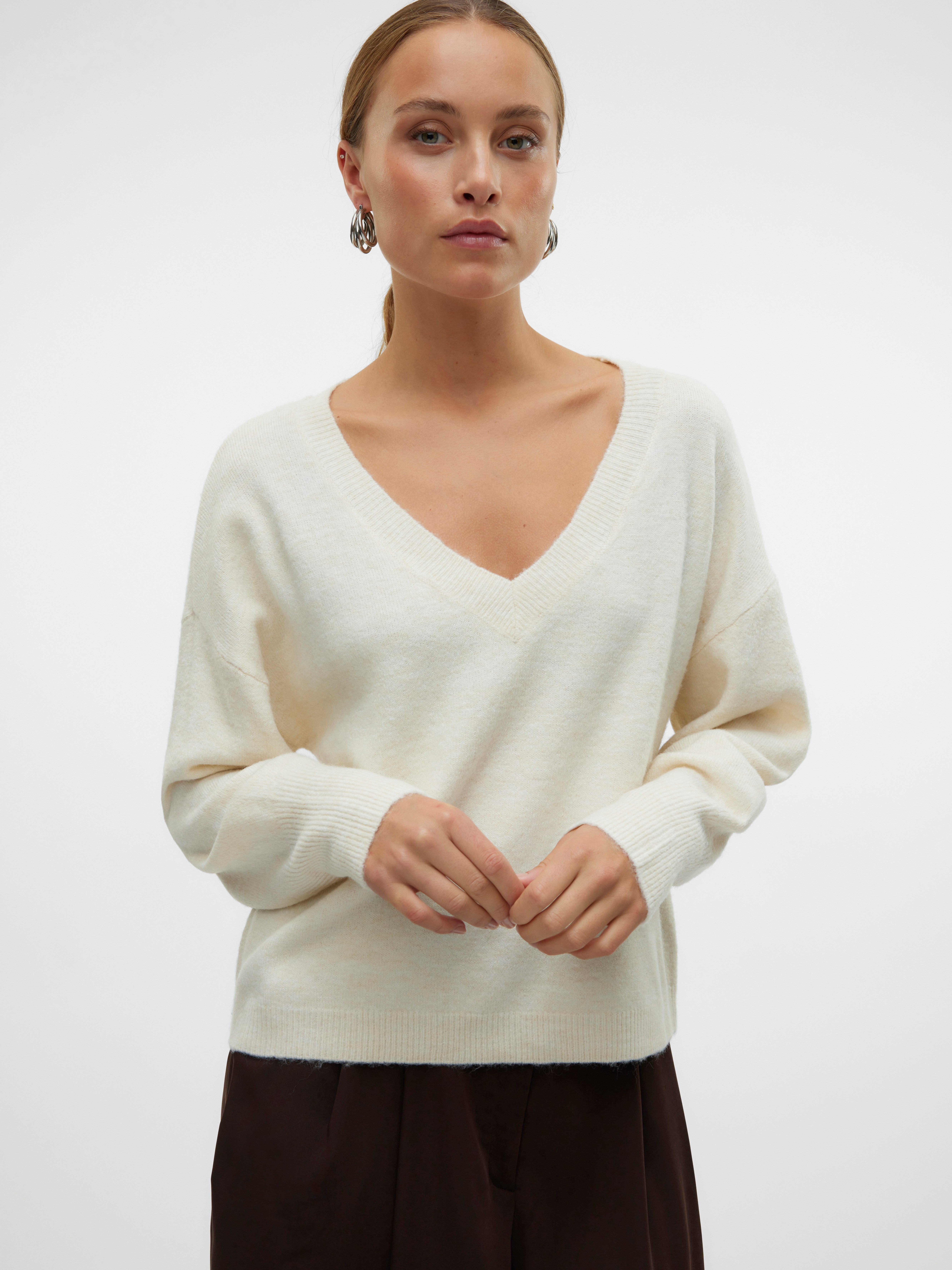 Vero Moda V-Ausschnitt-Pullover VMJUPITER LS V-NECK günstig online kaufen
