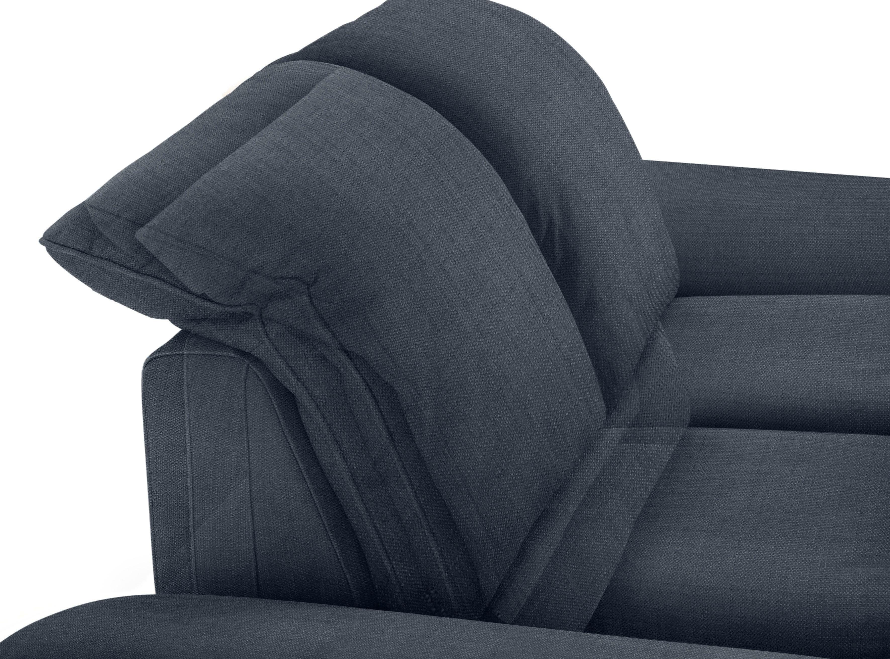 W.SCHILLIG 2,5-Sitzer enjoy&MORE, mit Sitztiefenverstellung, Breite glänzend, 232 cm Füße Chrom