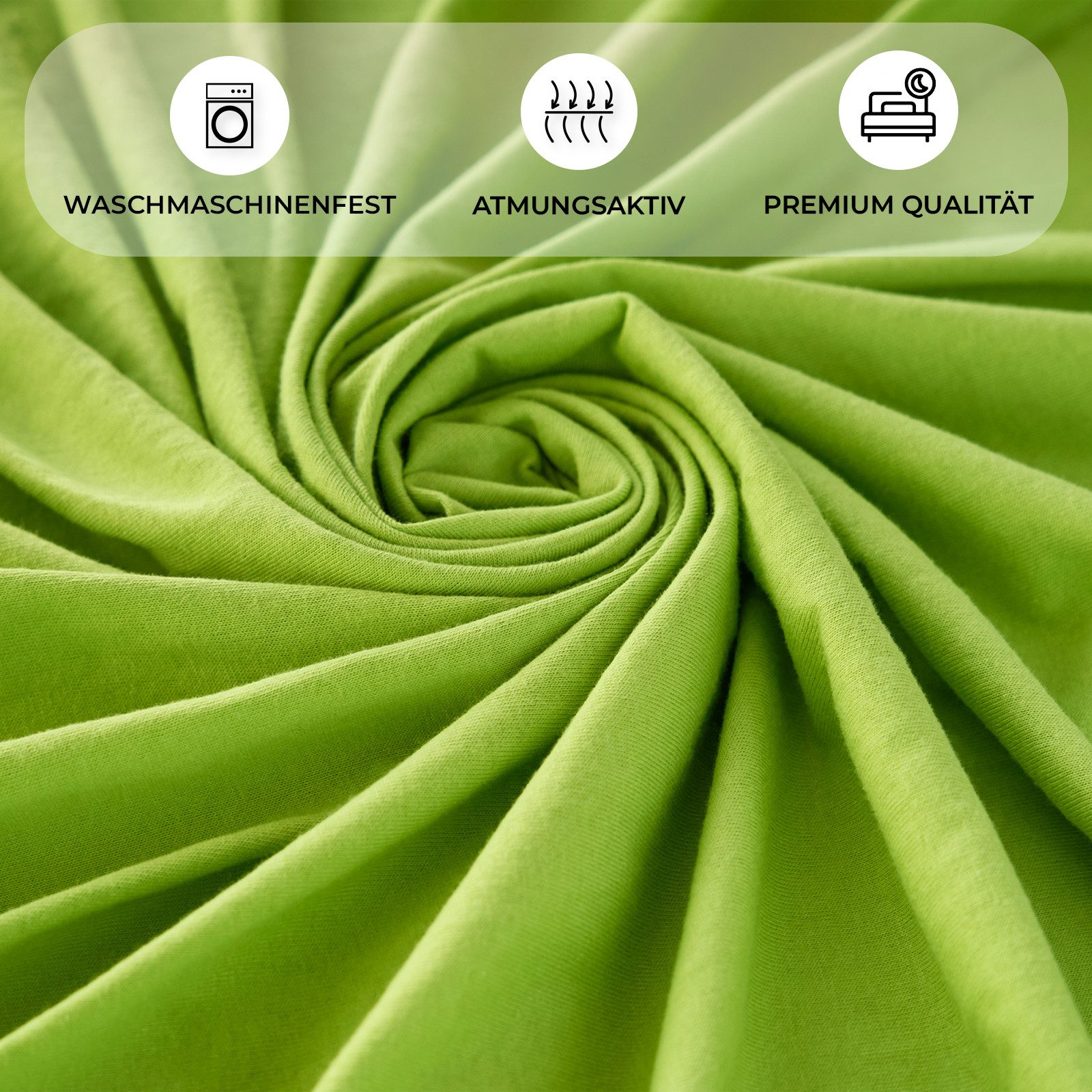 Buymax Spannbettlaken Wasserbett Spannbettlaken für Boxspringbetten Matratzen bis 35 cm Höhe, Jersey, Gummizug: Rundumgummi, (1 Stück), Spannbetttuch 97% Baumwolle, 3% Elasthan, atmungsaktiv, 40 cm Steghöhe