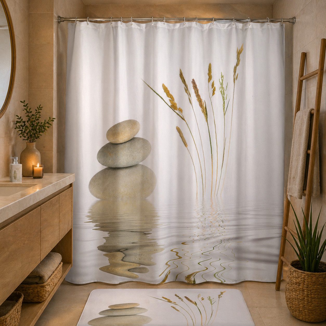 Sanilo Duschvorhang 180 x 200 cm, viele schöne Duschvorhänge zur Auswahl Breite 180 cm, 100% wasserdicht, Anti-Schimmel-Effekt, hochwertige Qualität