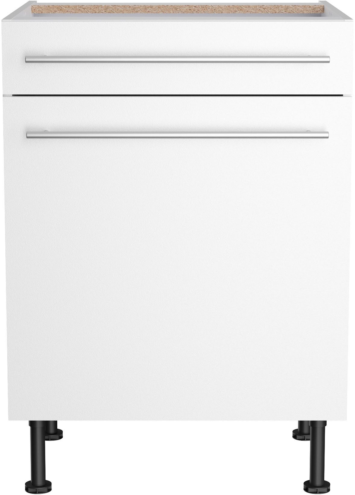 KOCHSTATION Unterschrank KS-Bern2 Breite 60 cm, 1 Tür, 1 Schubkasten, 1 Einlegeboden