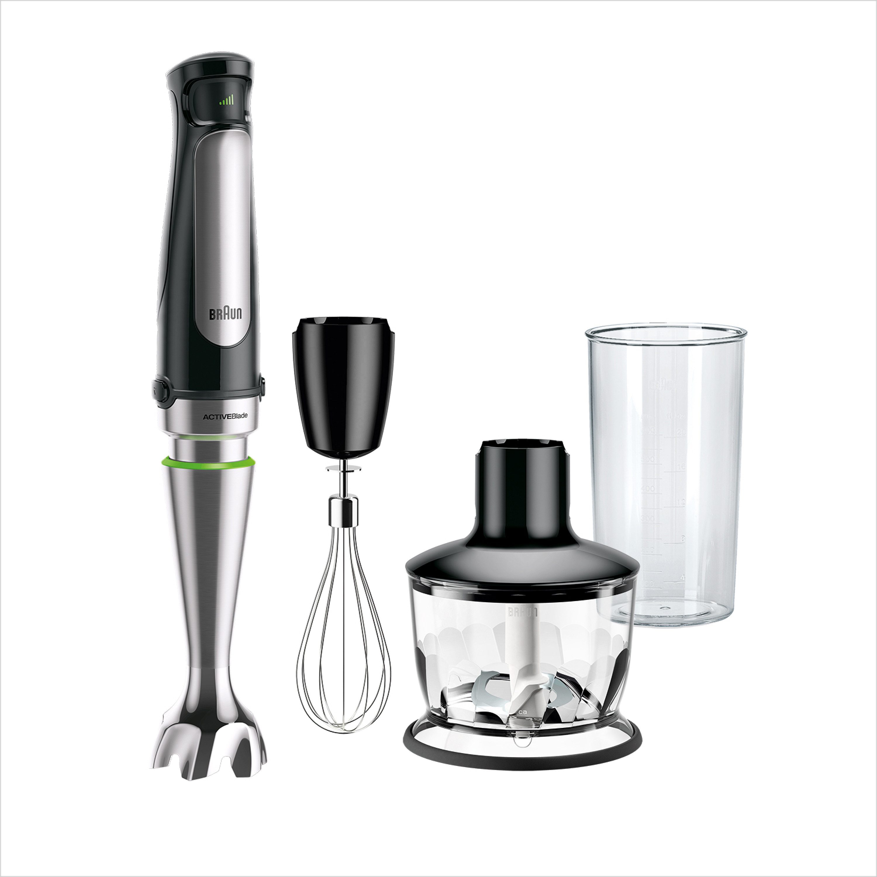 Braun Stabmixer MultiQuick 7 MQ 7035X - 1000W, Stufenlosregulierbar, Dynamische Klinge, 1000 W, Spritzschutz, Extra Mahlklinge, 500 ml …