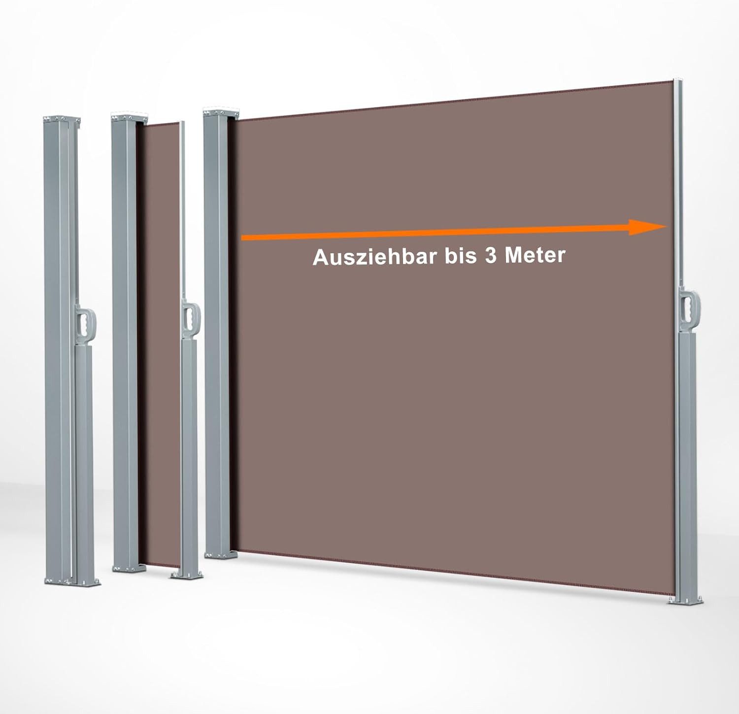 Kubus Seitenmarkise für Balkon und Terrasse, Sicht- und Windschutz In 3 Grö günstig online kaufen