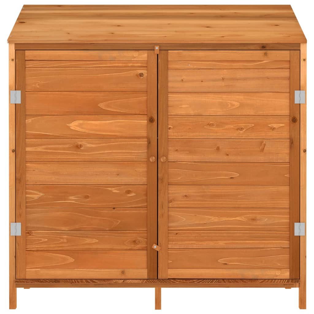 vidaXL Garten-Geräteschrank 102 x 52 x 112 cm Geräteschuppen Braun 102x52x112 cm Massivholz Tanne