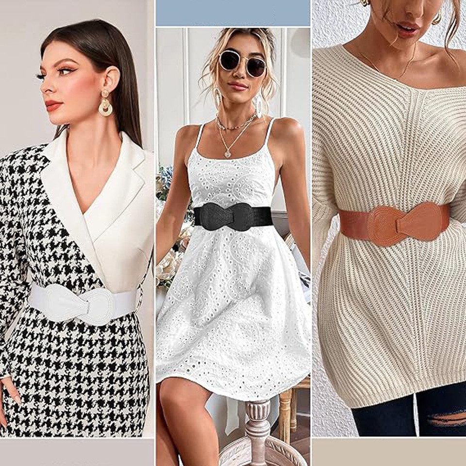 Bextsrack Taillengürtel breiter Taillengürtel der Frauen für Kleid Damen elastische Gürtel