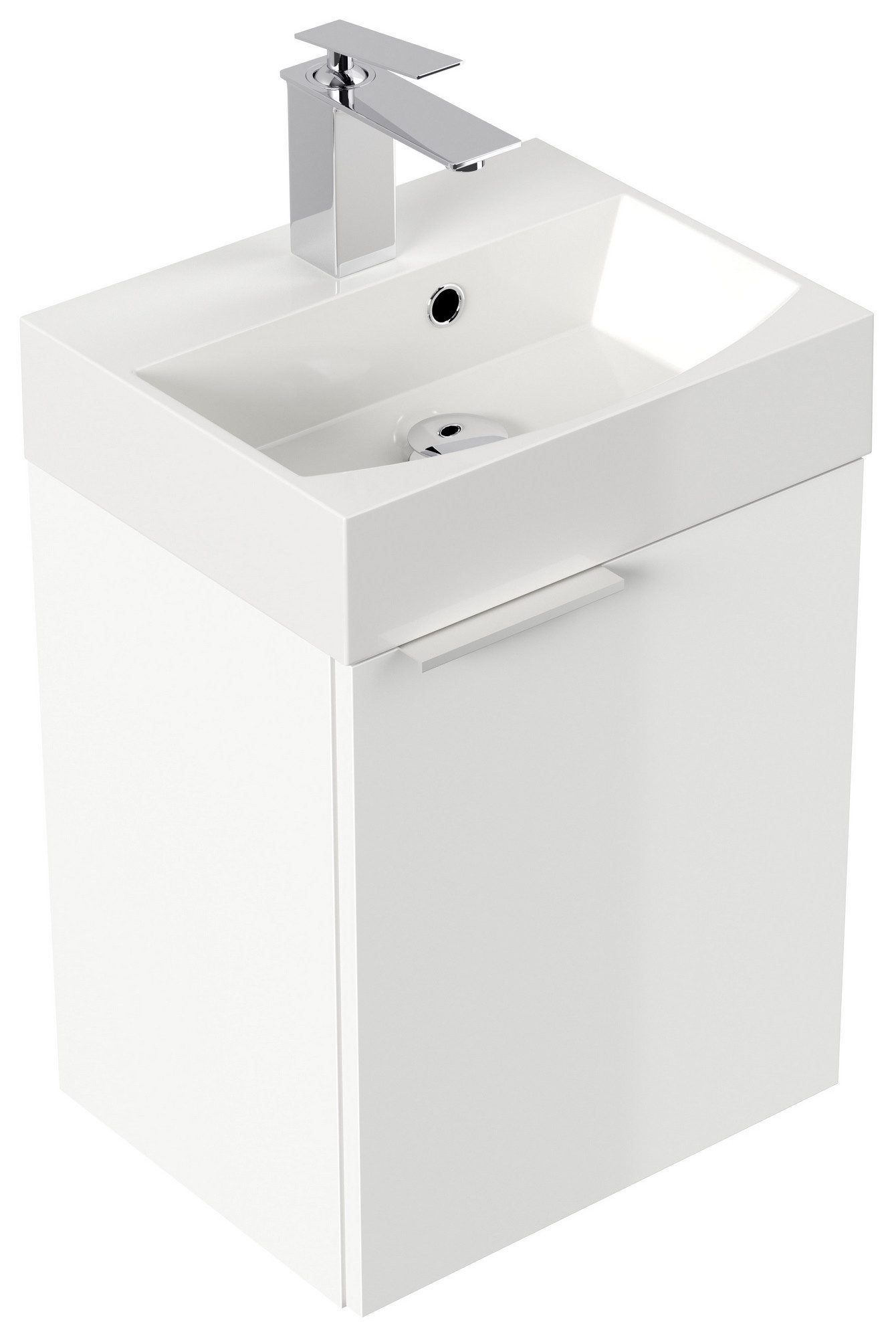 Posseik Badmöbel-Set Gäste WC Raumspar-Waschplatz "Cubi günstig online kaufen